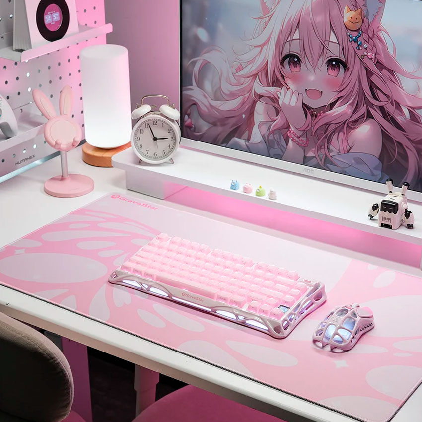 MOUSE PAD GRAVASTAR XL ANTIDESLIZANTE SAKURA PINK - 3