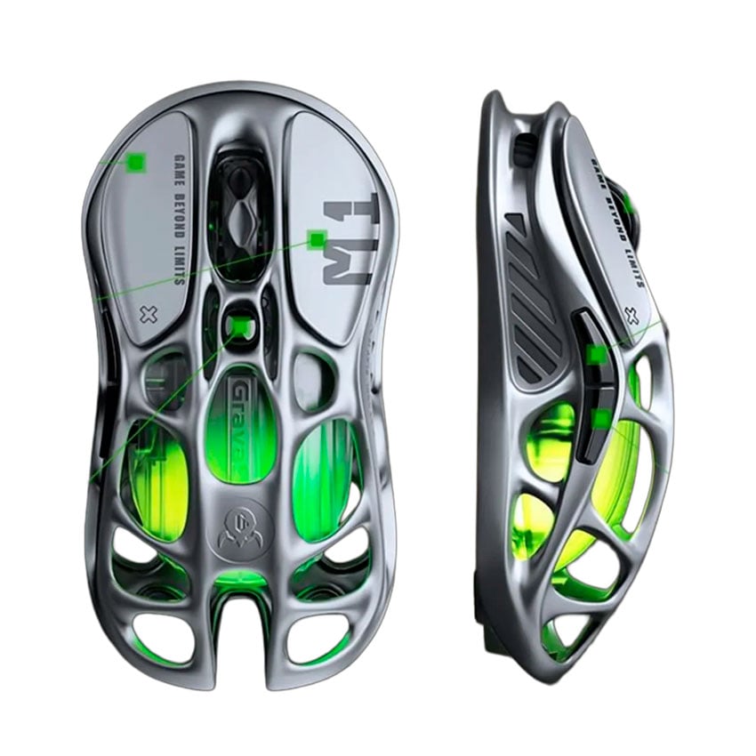 MOUSE GRAVASTAR MERCURY M1 PRO INALÁMBRICO INTERSTELLAR SILVER - 3