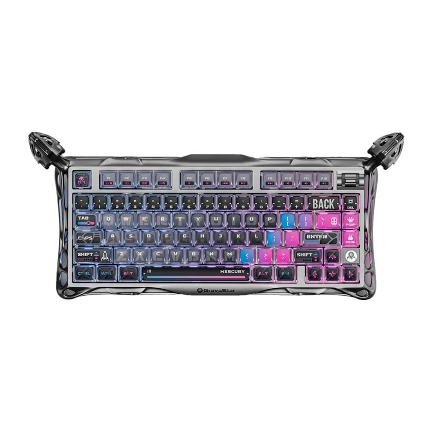TECLADO GRAVASTAR MERCURY K1 PRO INALÁMBRICO INGLES CYBERPUNK EDICIÓN ESPECIAL - 1