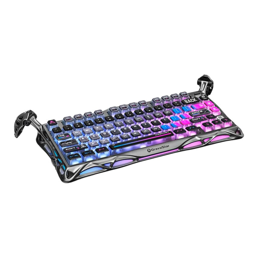 TECLADO GRAVASTAR MERCURY K1 PRO INALÁMBRICO INGLES CYBERPUNK EDICIÓN ESPECIAL - 3