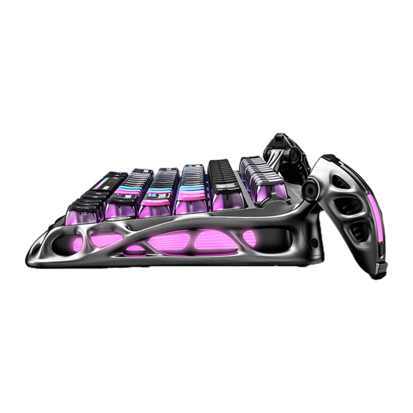 TECLADO GRAVASTAR MERCURY K1 PRO INALÁMBRICO INGLES CYBERPUNK EDICIÓN ESPECIAL - 4