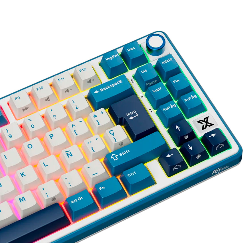 TECLADO ROYAL KLUDGE RK X87 INALÁMBRICO BLUE - CREAMY SWITCH - 4