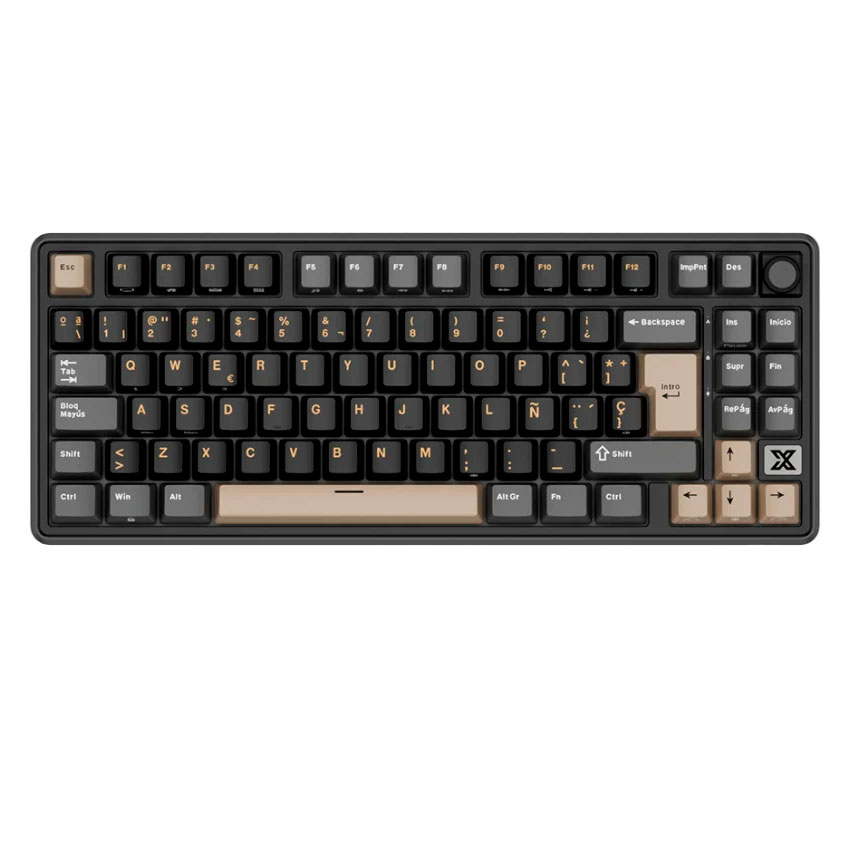 TECLADO ROYAL KLUDGE RK X87 INALÁMBRICO PHANTOM - BEIGE SWITCH - 3