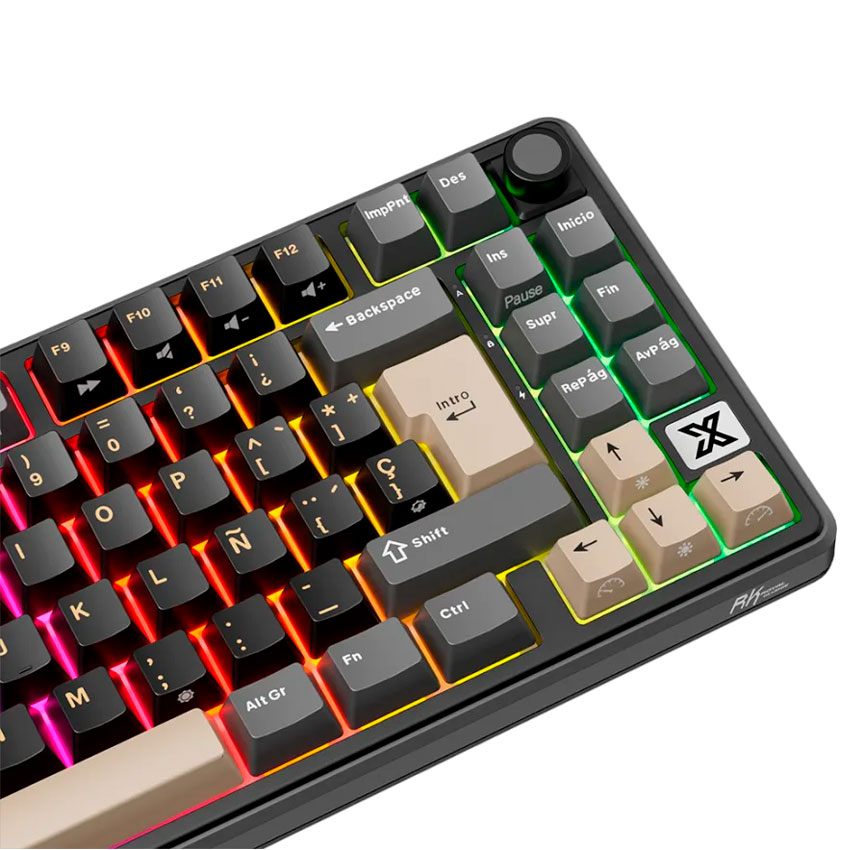 TECLADO ROYAL KLUDGE RK X87 INALÁMBRICO PHANTOM - BEIGE SWITCH - 4