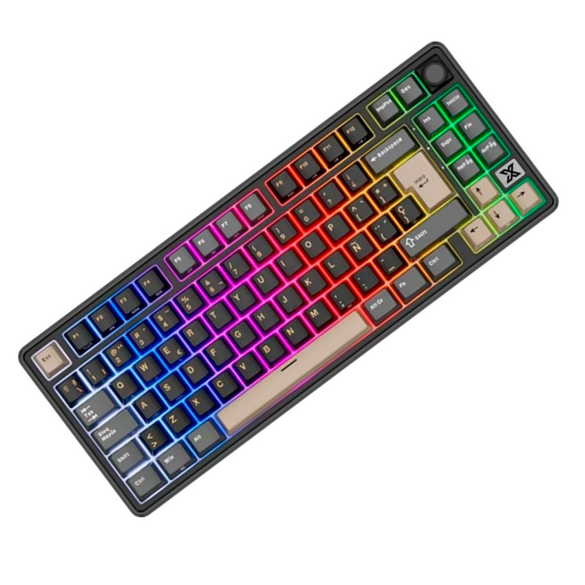 TECLADO ROYAL KLUDGE RK X87 INALÁMBRICO PHANTOM - BEIGE SWITCH - 5