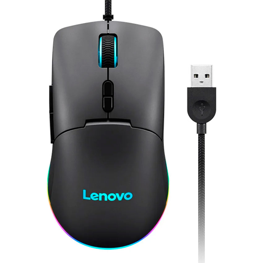 MOUSE GAMER LENOVO M210 RGB USB NEGRO, SENSOR ÓPTICO PAW3333, 8000 DPI - 2