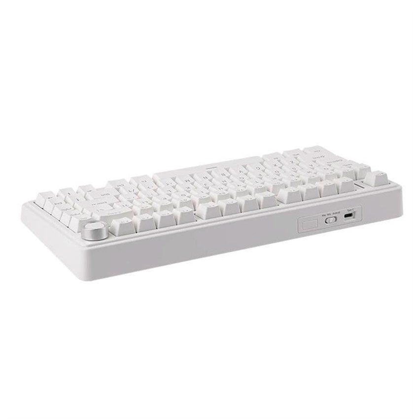 TECLADO AULA F75 RAINBOW CABLEADO INGLÉS WHITE BLUE SWITCH - 3