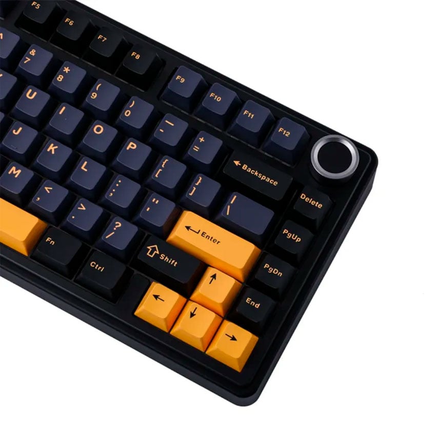 TECLADO AULA F75 RAINBOW CABLEADO INGLÉS WHITE BLUE SWITCH - 4