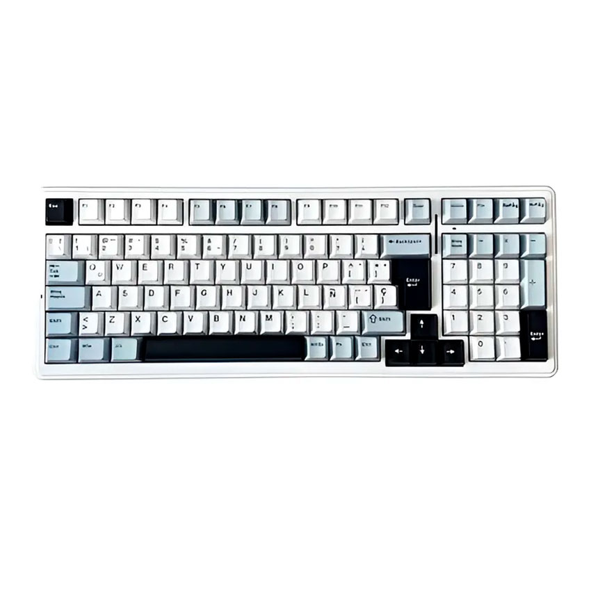 TECLADO AULA F99 CABLEADO ESPAÑOL BLUE/WHITE/DARK PURPLE - GRAY WOOD V3 SWITCH - 2