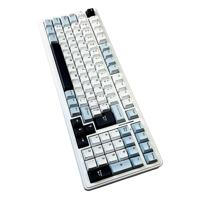 TECLADO AULA F99 CABLEADO ESPAÑOL BLUE/WHITE/DARK PURPLE - GRAY WOOD V3 SWITCH - 3