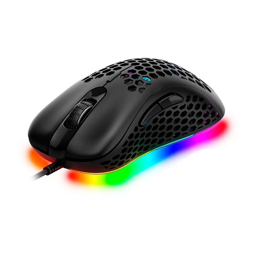 MOUSE AULA F810 GAMING RGB 6400 DPI USB CABLEADO NEGRO - 3
