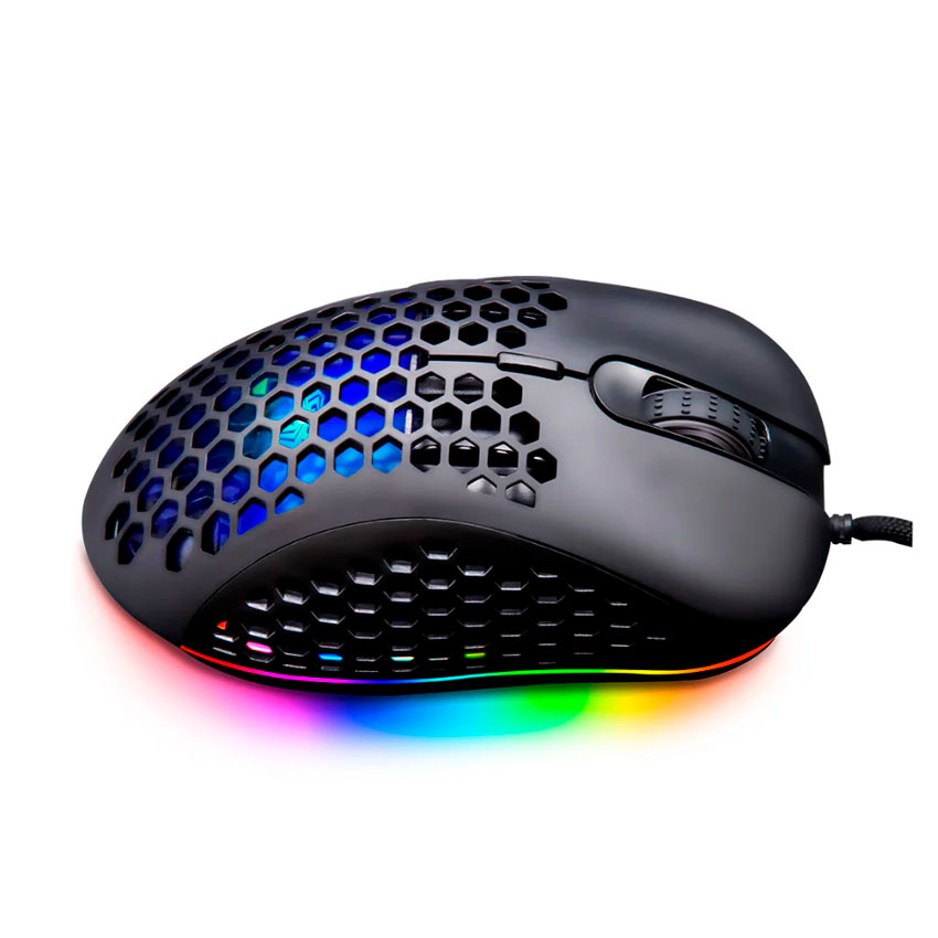 MOUSE AULA F810 GAMING RGB 6400 DPI USB CABLEADO NEGRO - 4