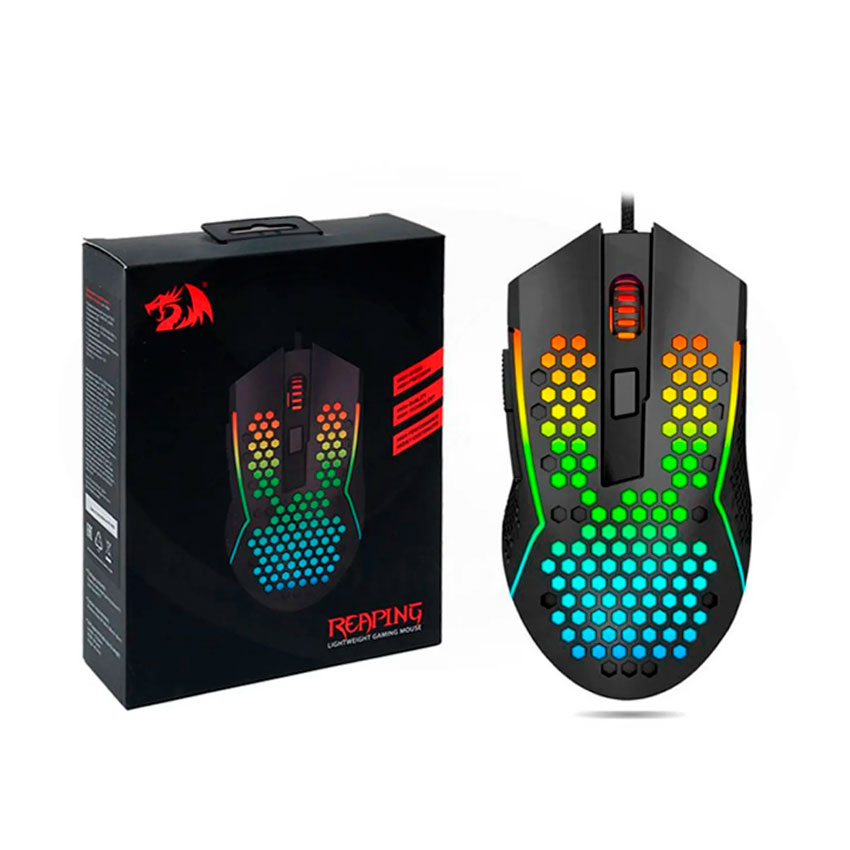 MOUSE REDRAGON M987-K REAPING RGB 12400 DPI CABLEADO NEGRO - 5