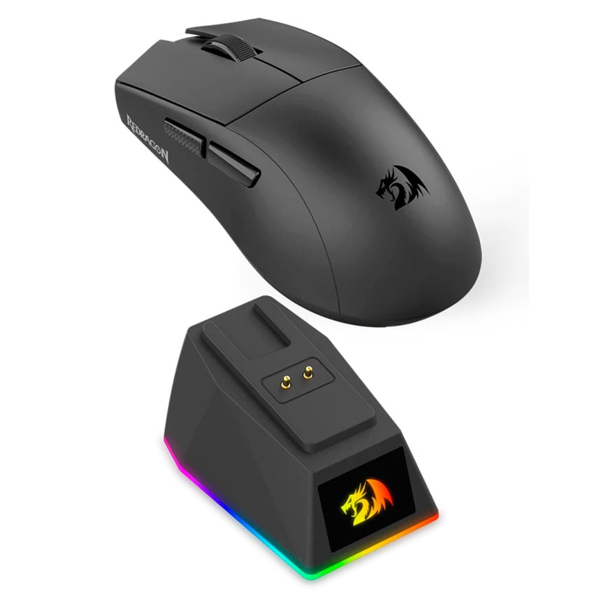MOUSE REDRAGON K1NG M999 ULTRA BLACK CON BASE DE CARGA - 2