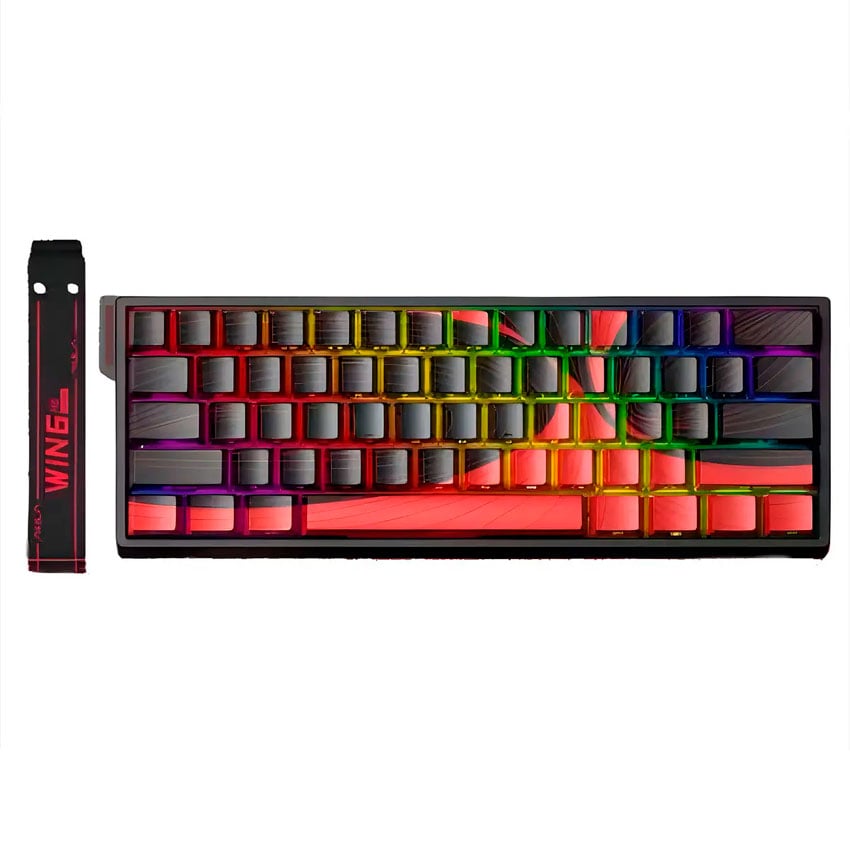 TECLADO AULA WIN60HE MAX CABLEADO BLACKRED - WING CHUN MAGNETIC SWITCH - 2