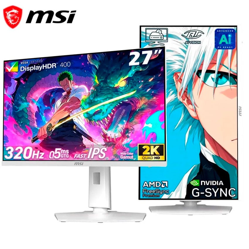 MONITOR GAMER MSI MAG 274QRFW X32 27 WQHD RAPID IPS 320HZ 0.5MS BLANCO - 2