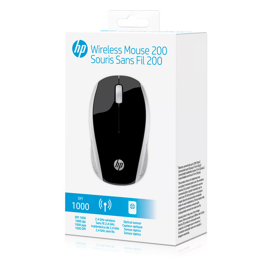 MOUSE INALÁMBRICO HP 200 PLATEADO 2HU84AA - 4