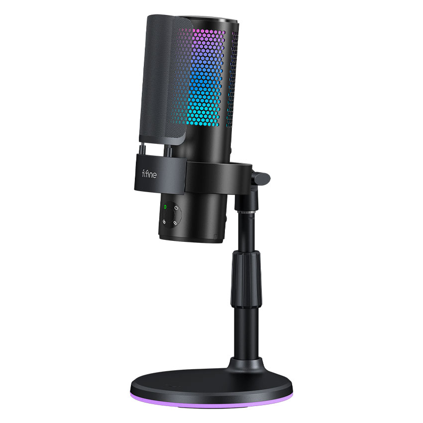 MICRÓFONO FIFINE A9S RGB CONDENSADOR BLACK - 1