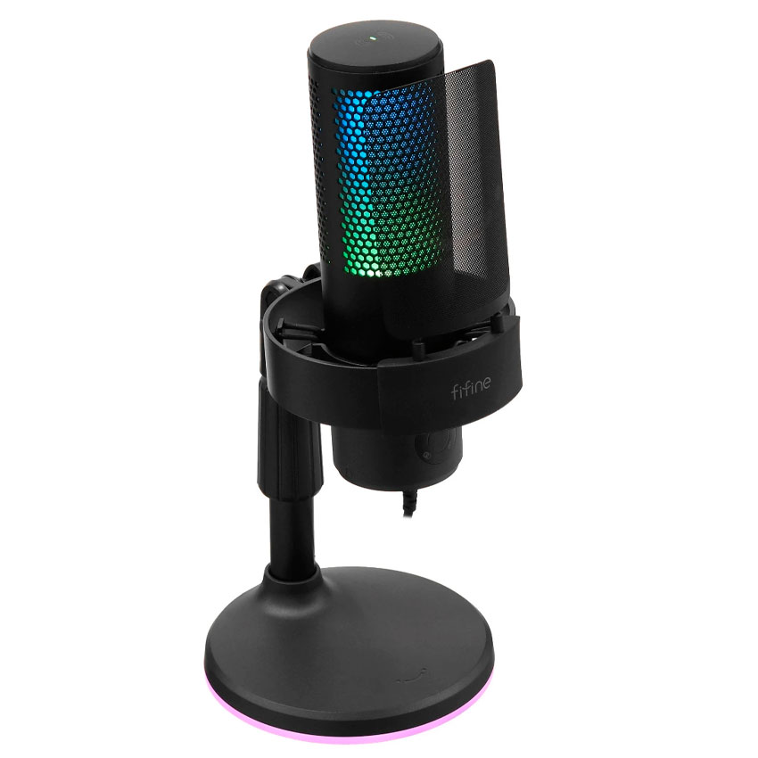 MICRÓFONO FIFINE A9S RGB CONDENSADOR BLACK - 3