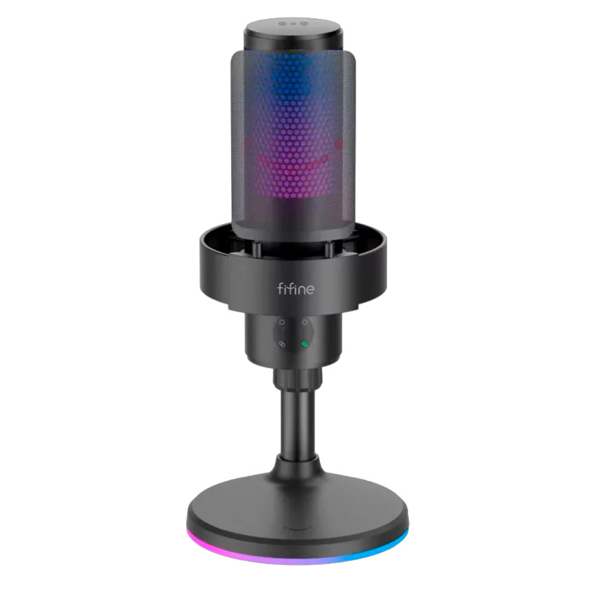 MICRÓFONO FIFINE A9S RGB CONDENSADOR BLACK - 4