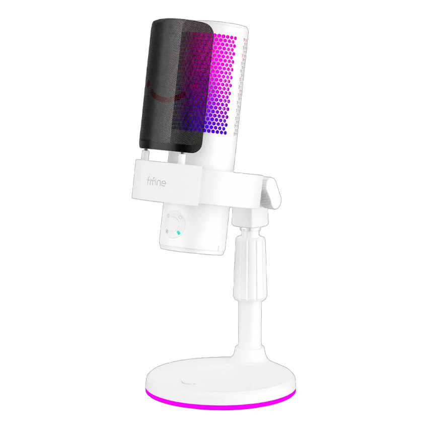 MICRÓFONO FIFINE A9S RGB CONDENSADOR WHITE - 2
