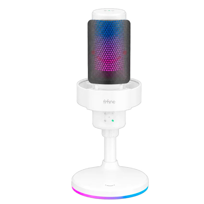 MICRÓFONO FIFINE A9S RGB CONDENSADOR WHITE - 3