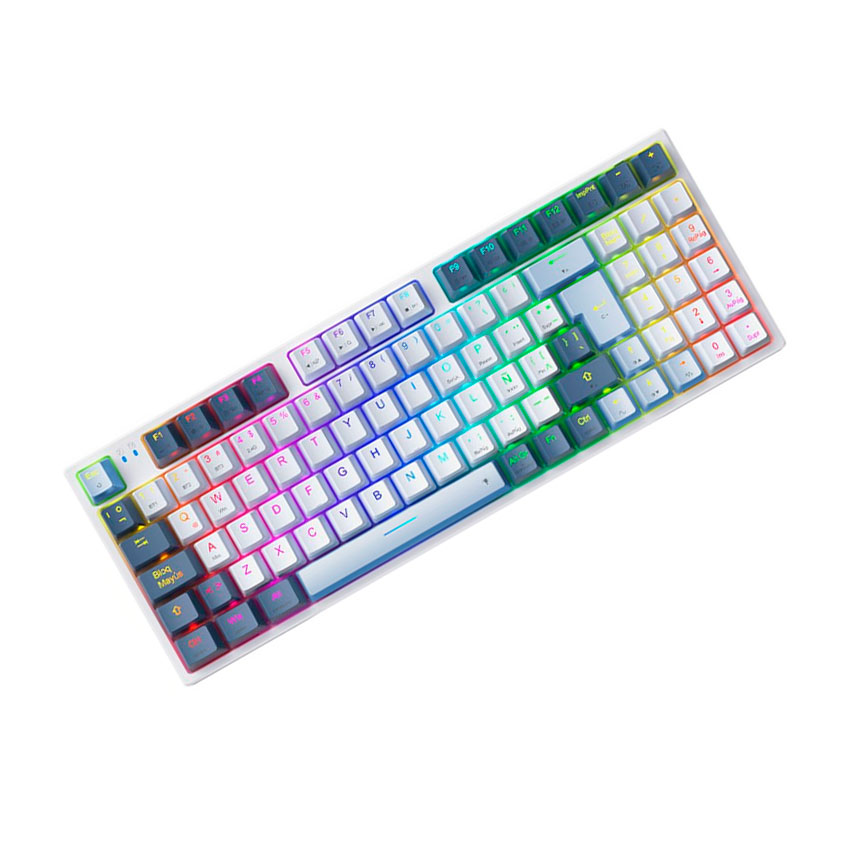 TECLADO MECÁNICO GAMER MACHENIKE K500 PRO RGB INALÁMBRICO TRIPLE CONEXIÓN SWITCH BROWN - 2