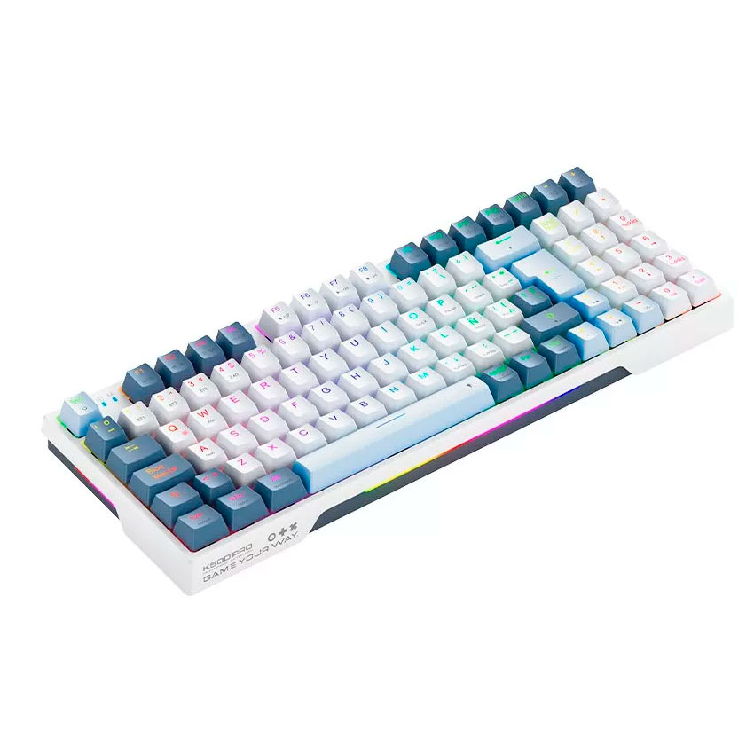 TECLADO MECÁNICO GAMER MACHENIKE K500 PRO RGB INALÁMBRICO TRIPLE CONEXIÓN SWITCH BROWN - 4