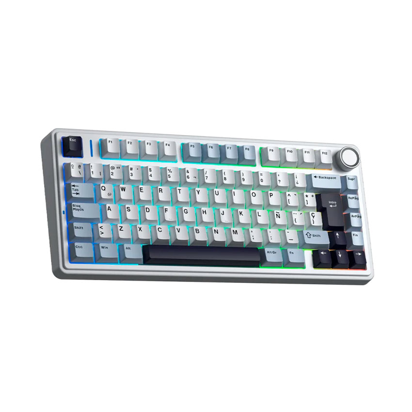 TECLADO MECÁNICO AULA F75 RGB 75% ESPAÑOL INALÁMBRICO REAPER SWITCH GASKET 4000MAH - 2