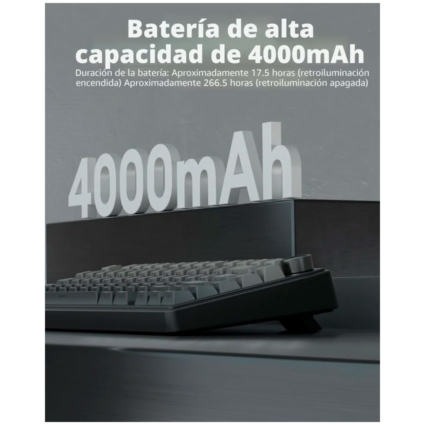 TECLADO MECÁNICO AULA F75 RGB 75% ESPAÑOL INALÁMBRICO REAPER SWITCH GASKET 4000MAH - 6