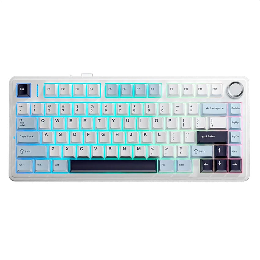 TECLADO MECÁNICO AULA F75 RGB RAINBOW 75% USB-C INGLÉS PINK SWITCH - 1