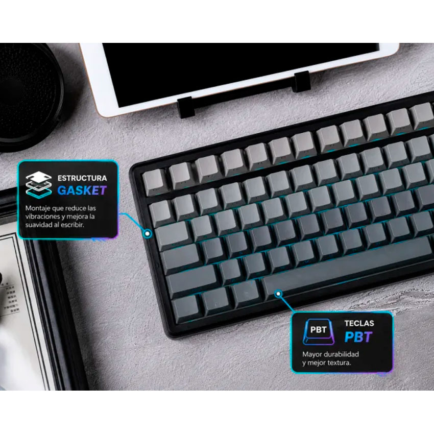 AULA F75 MAX TECLADO MECÁNICO RGB ESPAÑOL INALÁMBRICO - 4