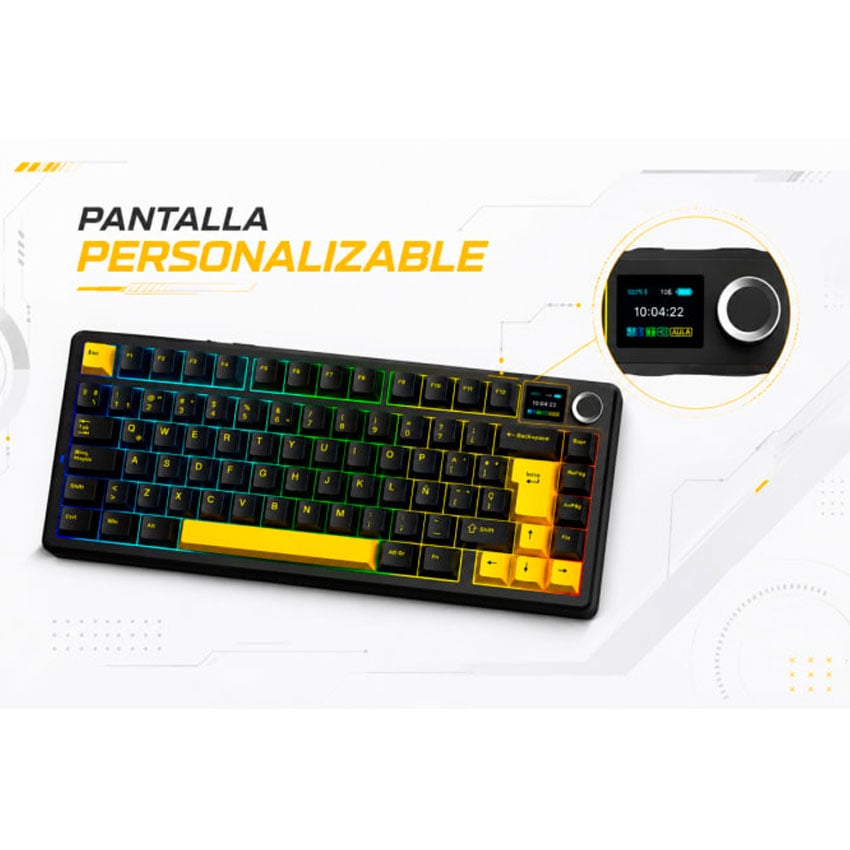AULA F75 MAX TECLADO MECÁNICO 75% ESPAÑOL RGB NEGRO - 4