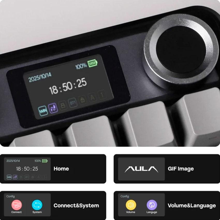 AULA F108 PRO RGB MECÁNICO INALÁMBRICO ESPAÑOL 100% - 6