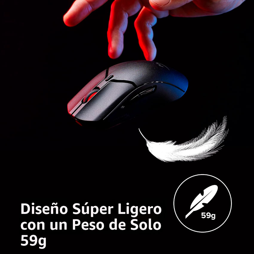 HYPERX PULSEFIRE HASTE 2 MINI INALÁMBRICO GAMING NEGRO - 2