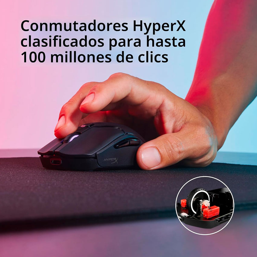 HYPERX PULSEFIRE HASTE 2 MINI INALÁMBRICO GAMING NEGRO - 4