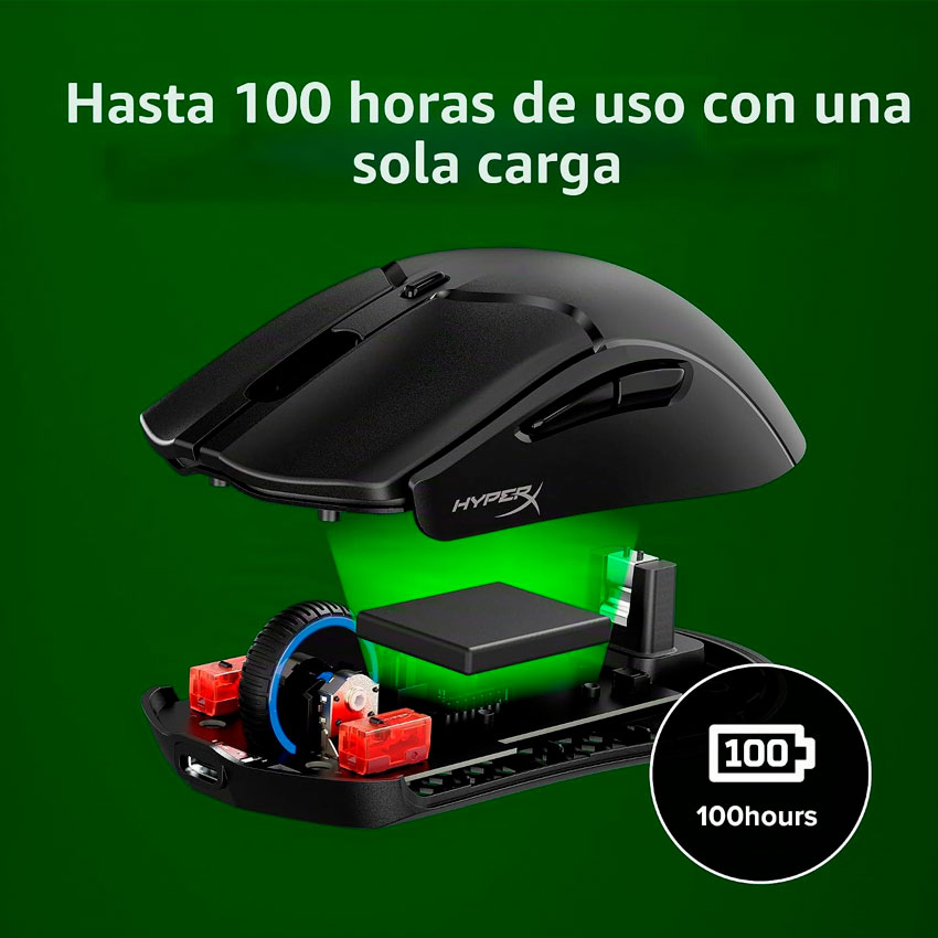HYPERX PULSEFIRE HASTE 2 MINI INALÁMBRICO GAMING NEGRO - 6