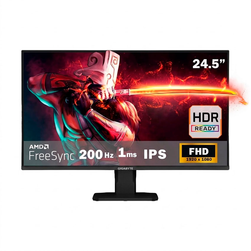 MONITOR GIGABYTE GS25F2 24.5' FHD 200 HZ 1 MS IPS GAMING ADAPTIVE-SYNC - 1