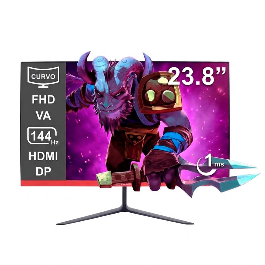 MONITOR CURVO 23.8″ FHD 144HZ TEROS TE-2403S - 1