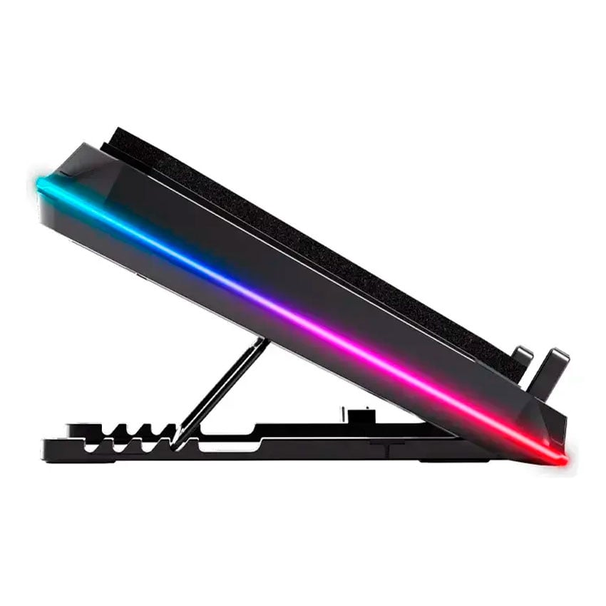 COOLER PARA LAPTOP CYBERCOOL HA-81 RGB CON PANTALLA LED - 2