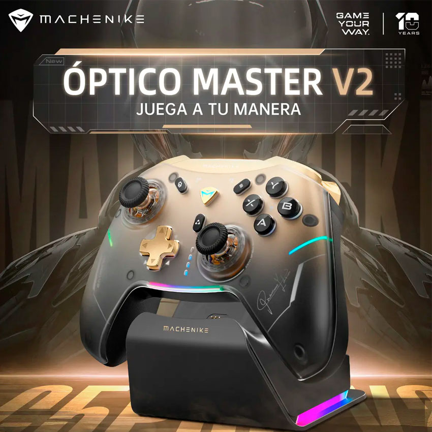 MANDO GAMEPAD MACHENIKE G5 PRO WIRELESS RGB CON BASE RECARGABLE - 7