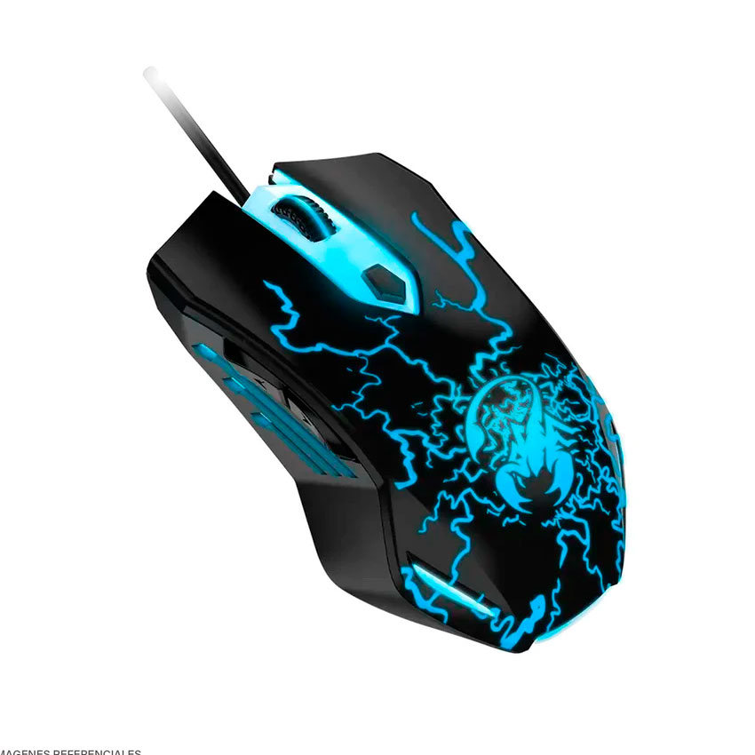 MOUSE GAMER SCORPION SPEAR GENIUS RGB CON CABLE - 3