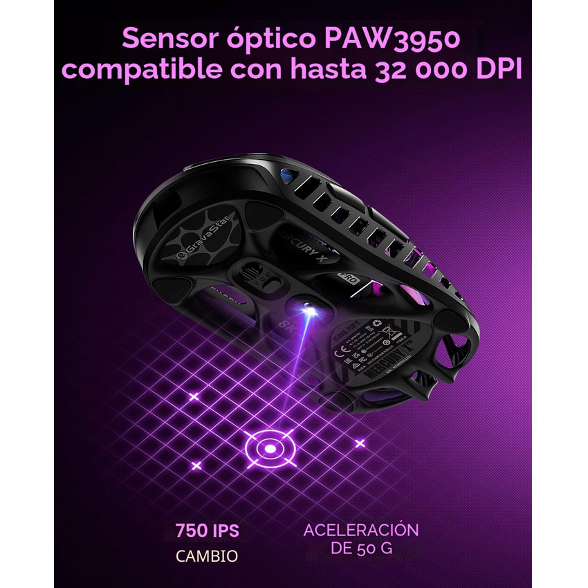 RATÓN INALÁMBRICO PARA JUEGOS MERCURY X PRO 8K - 3