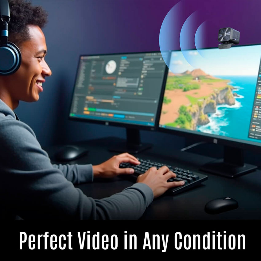 CÁMARA WEB STREAMPLIFY QHD 1440P CON AUTOENFOQUE - 8