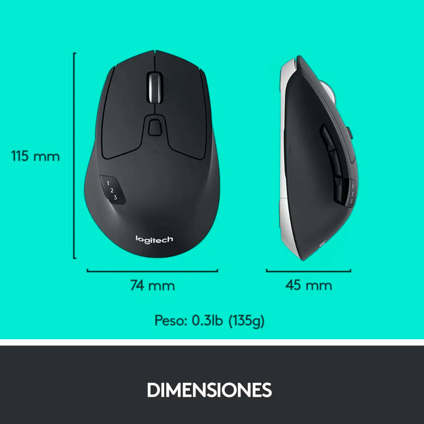 MOUSE INALÁMBRICO LOGITECH M720 TRIATHLON MULTIDISPOSITIVO - 2