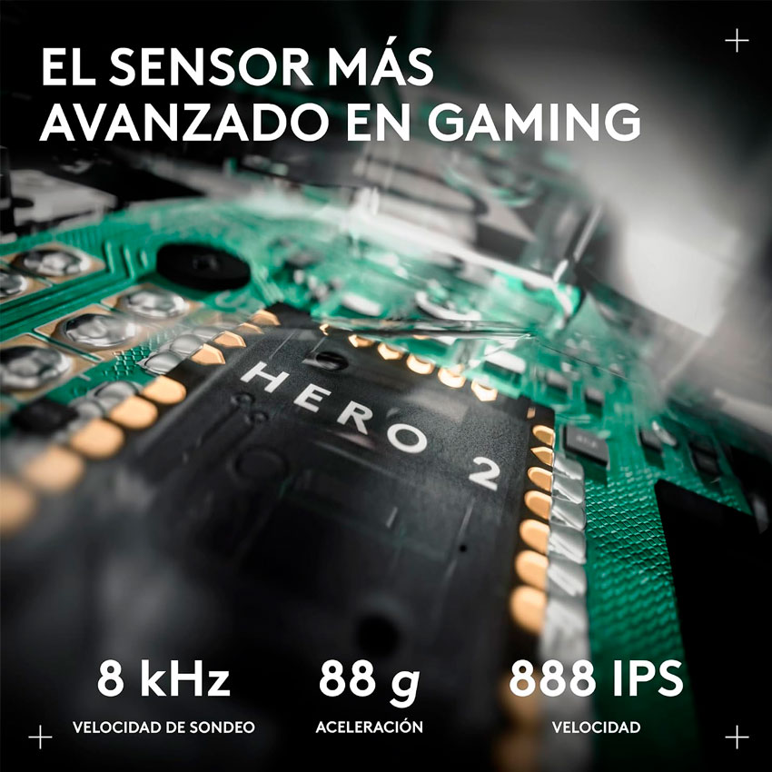 MOUSE GAMER INALAMBRICO LOGITECH PRO X2 SUPERSTRIKE CON TECNOLOGIA HITS Y SENSOR HERO 2 - 4