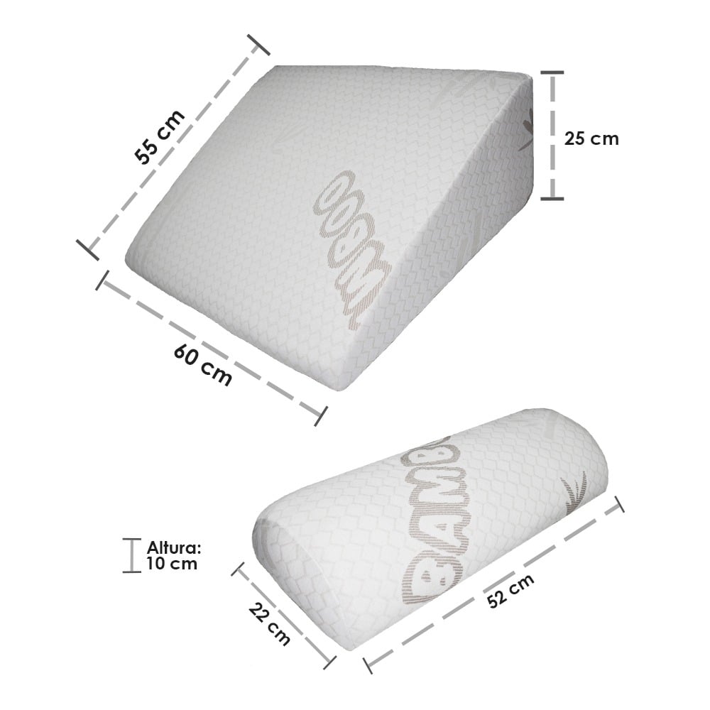 COJÍN TERAFLEX ANTIREFLUJO Y ALMOHADA CERVICAL MULTIUSOS 60 X 55 X 30 CM - 7