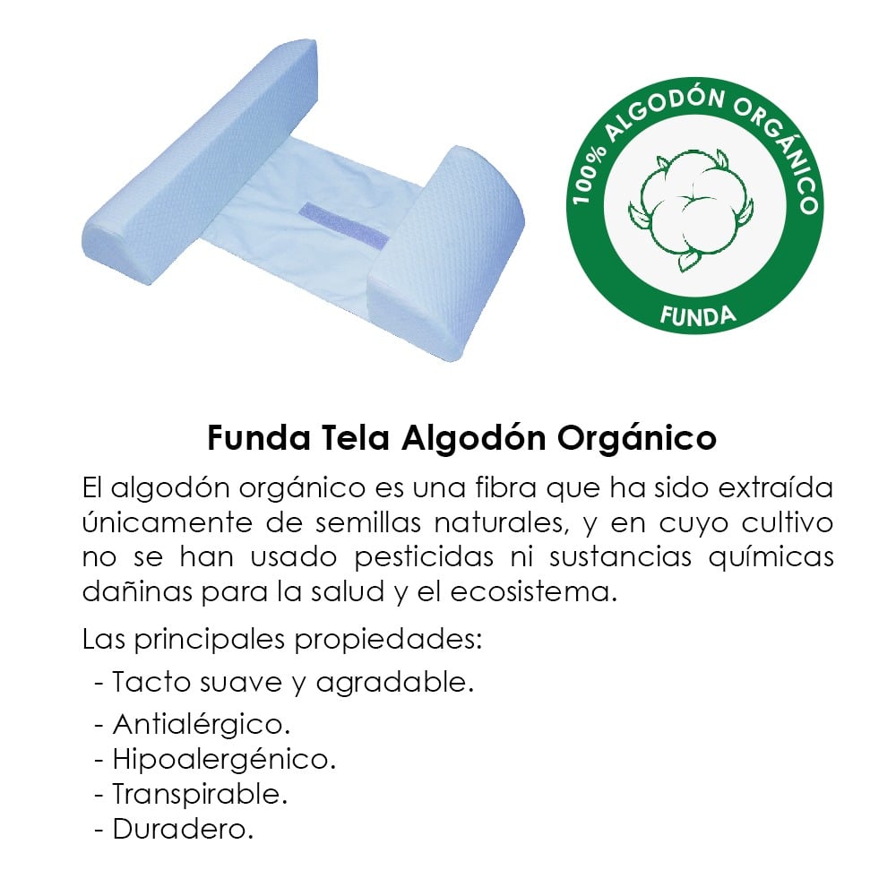 COJÍN POSICIONADOR ANTICAÍDAS Y ALMOHADA BEBÉ MEMORY FOAM CELESTE TERAFLEX - 5