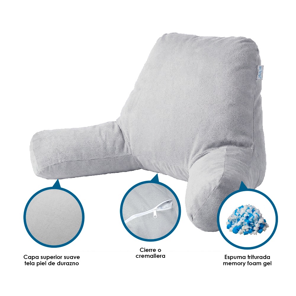 RESPALDAR ANATÓMICO SOFA PORTÁTIL MEMORY FOAM GEL TERAFLEX  85X45X42 CM - 5