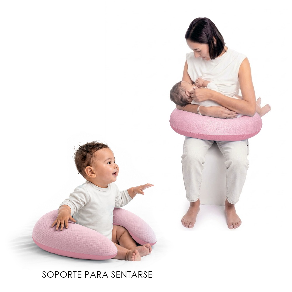 ALMOHADA LACTANCIA MULTIUSOS FUNDA ACOLCHADA ALGODON PIMA ROSADO TERAFLEX - 2